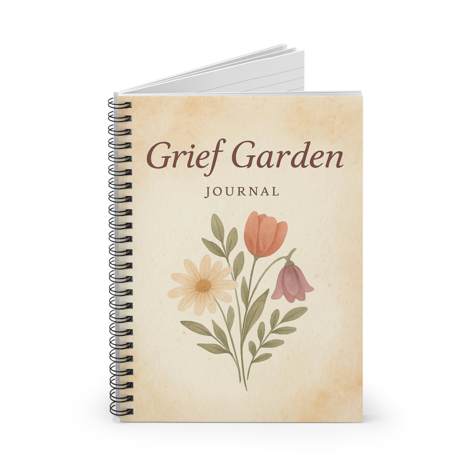 Grief Garden Journal – Guided Spiral Notebook for Healing, Reflection & Emotional Growth
