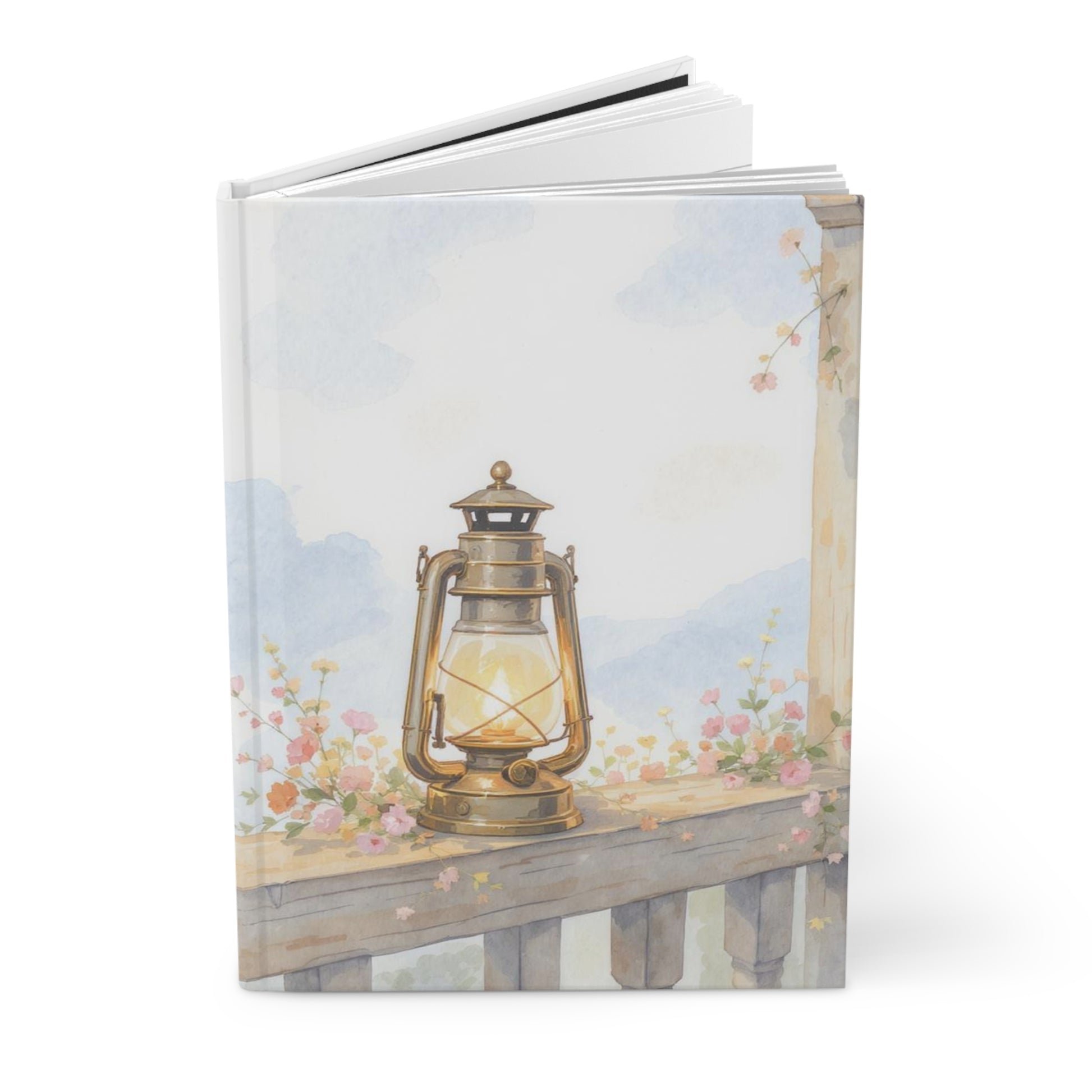Hardcover Journal with Inspirational Designs | Gift for Writers, Motivational Journaling, Flower and Lantern Art, Self-Care Notebook, [...]