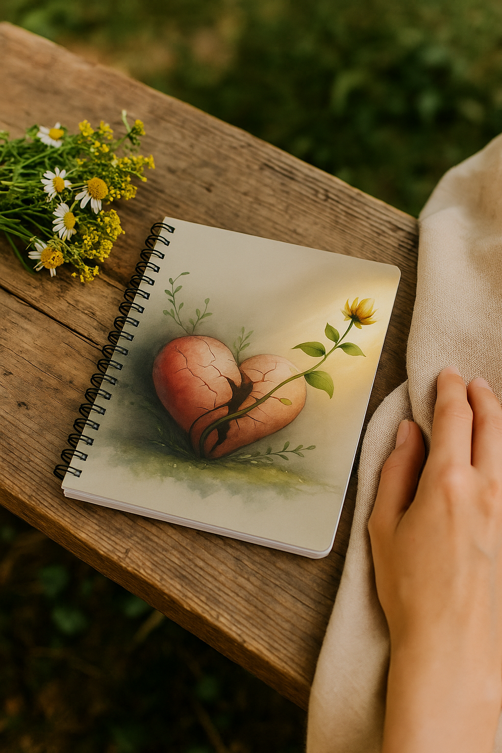 Healing Heart Spiral Notebook – Grief & Growth Journal for Reflection, Writing & Creativity