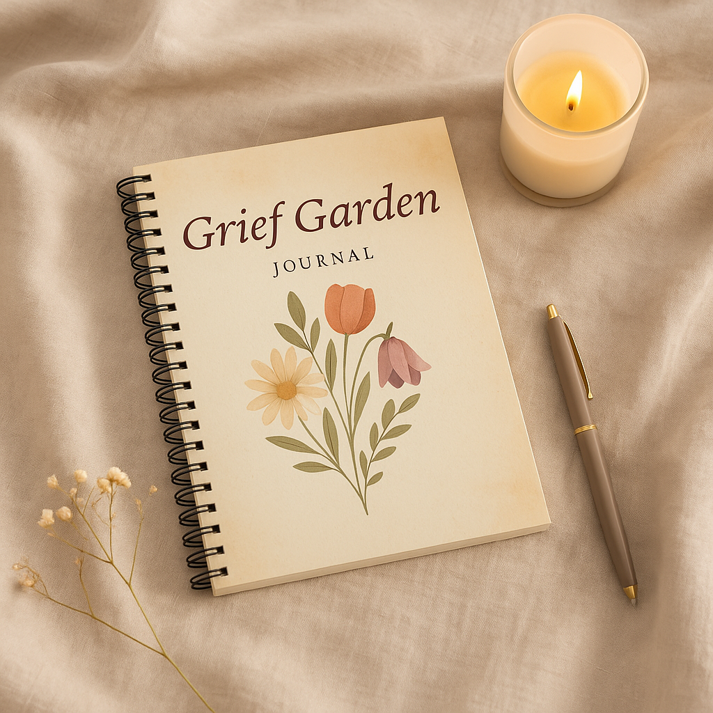 Grief Garden Journal – Guided Spiral Notebook for Healing, Reflection & Emotional Growth