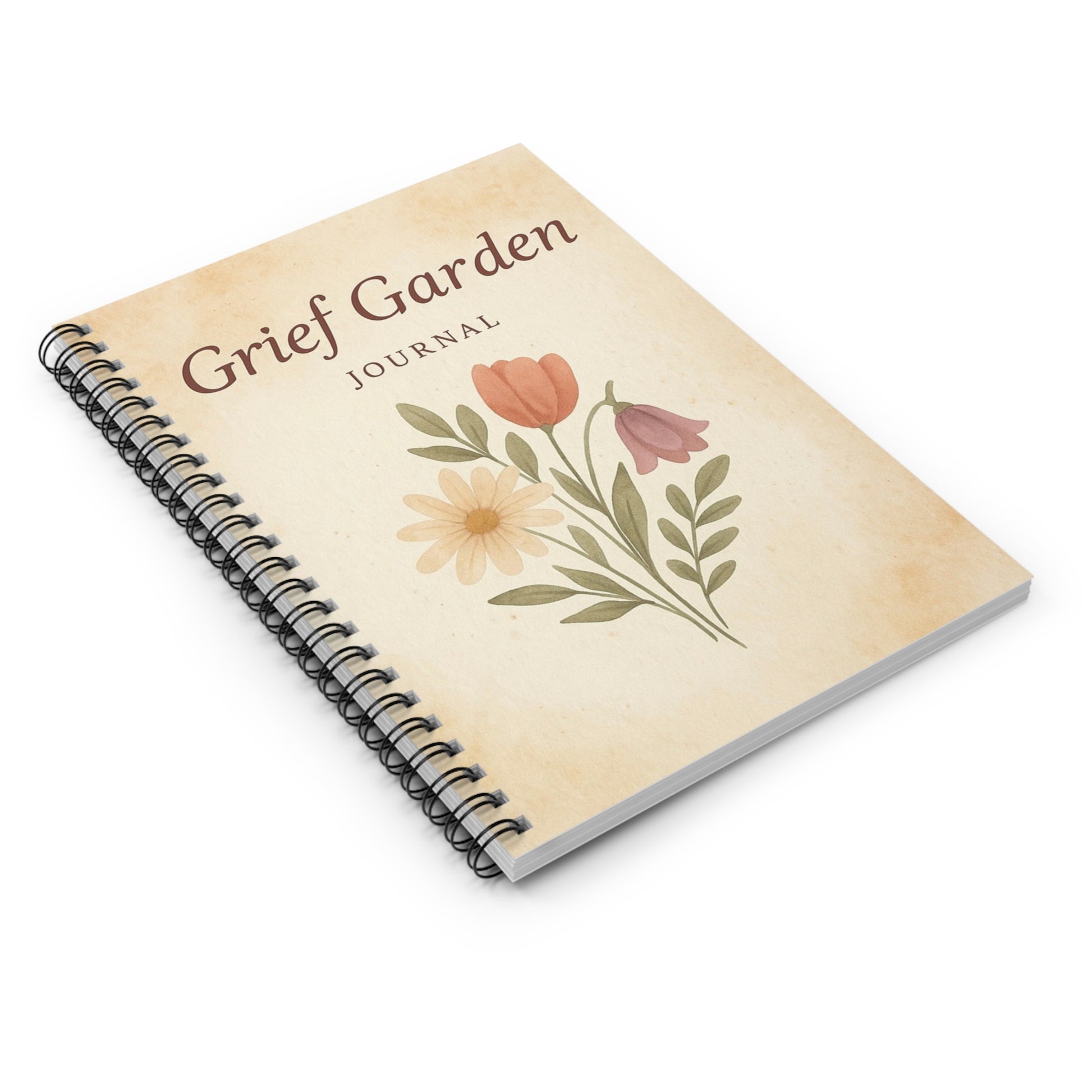 Grief Garden Journal – Guided Spiral Notebook for Healing, Reflection & Emotional Growth