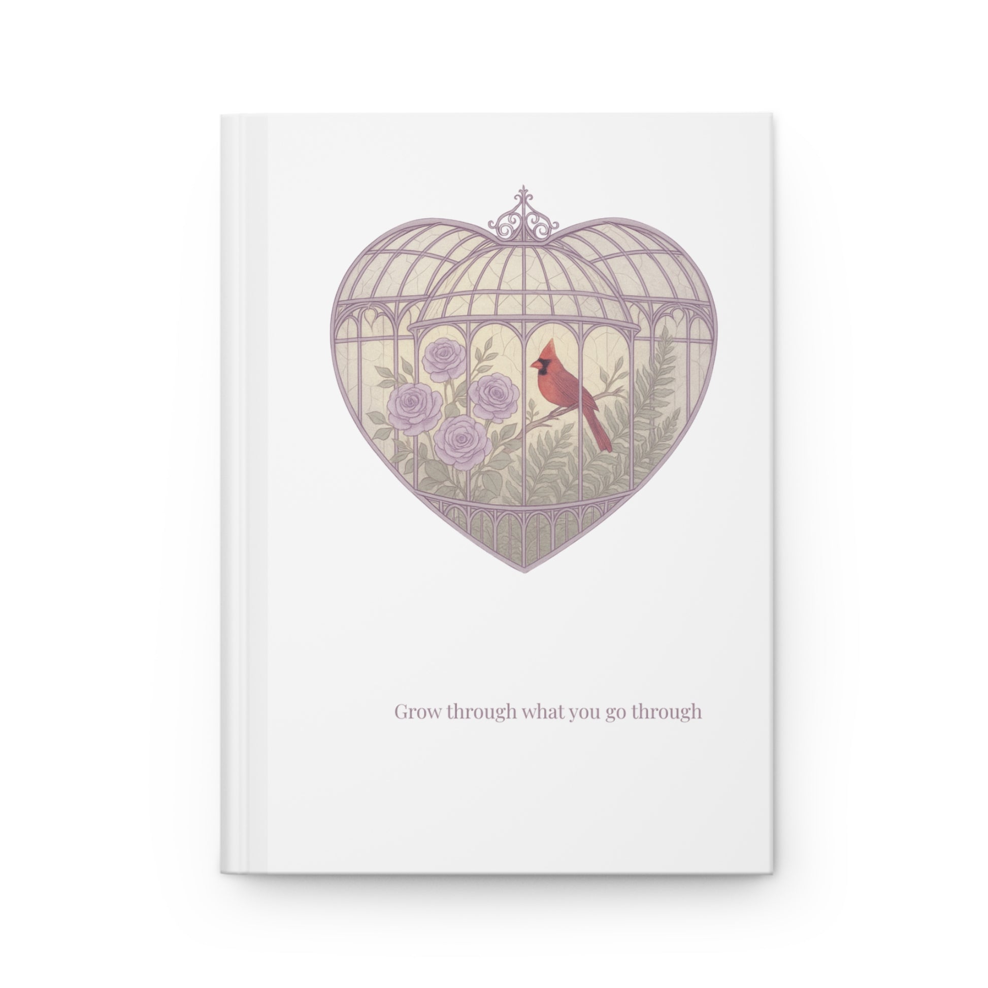 Hardcover Journal Matte - Grief Garden Studio - Grow Through What You Go Through - Heartfelt and Genuine Design with Poem - Grief Journal