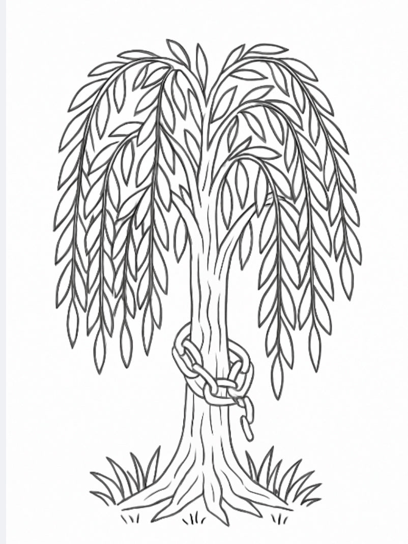 Willow Tree Coloring Healing Journal Prompt and Poem download FREE